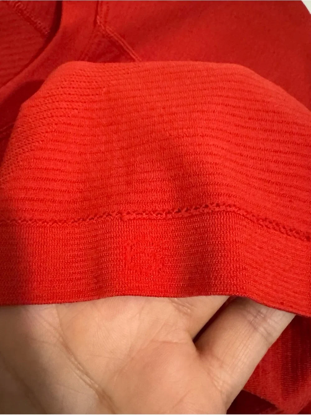 Lululemon Size 6 Red Short Sleeve Swiftly Tech Crop Top Athletic Gym Yoga